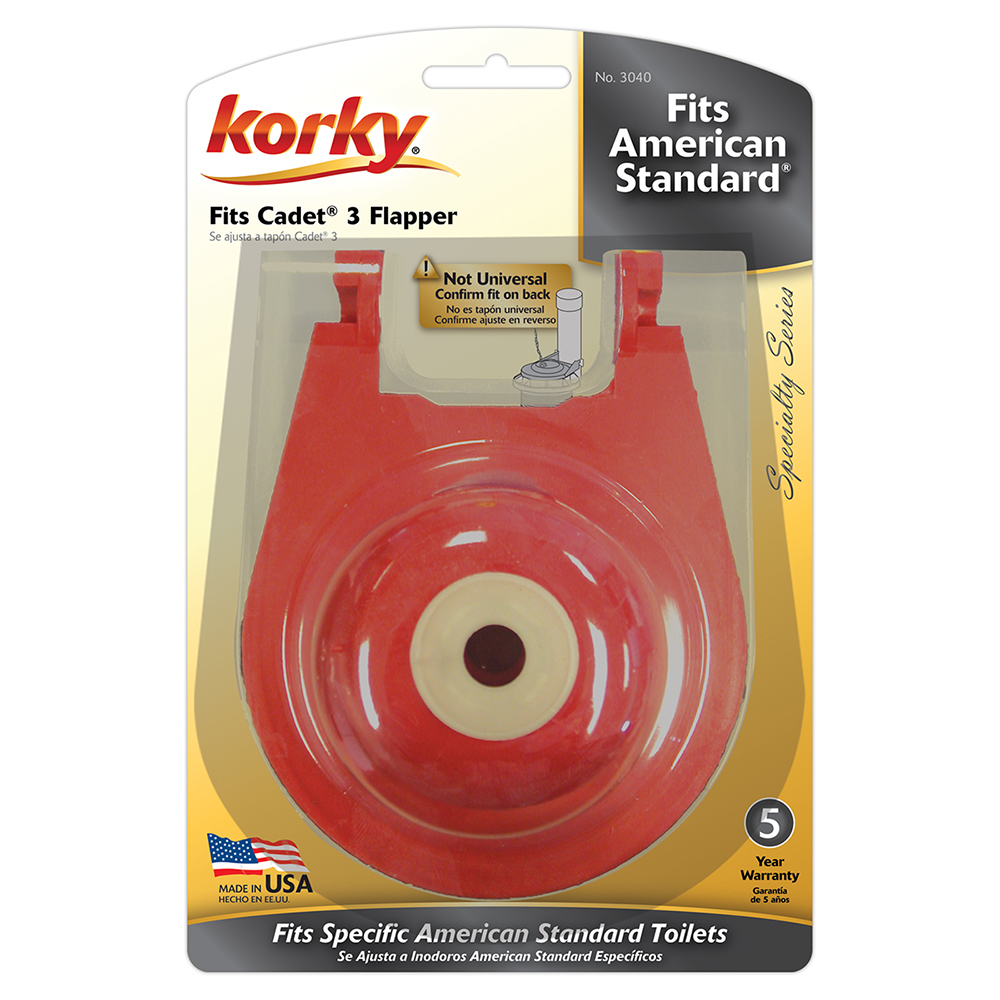 Large 3" Fits American Standard® Cadet® Toilet Flapper Korky
